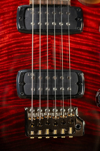 PRS Paul Reed Smith Custom 24-08 Mango Limited Edition Electric Guitar - Fire Red Gray/Black Fade with Hardshell Case