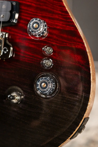 PRS Paul Reed Smith Custom 24-08 Mango Limited Edition Electric Guitar - Fire Red Gray/Black Fade with Hardshell Case