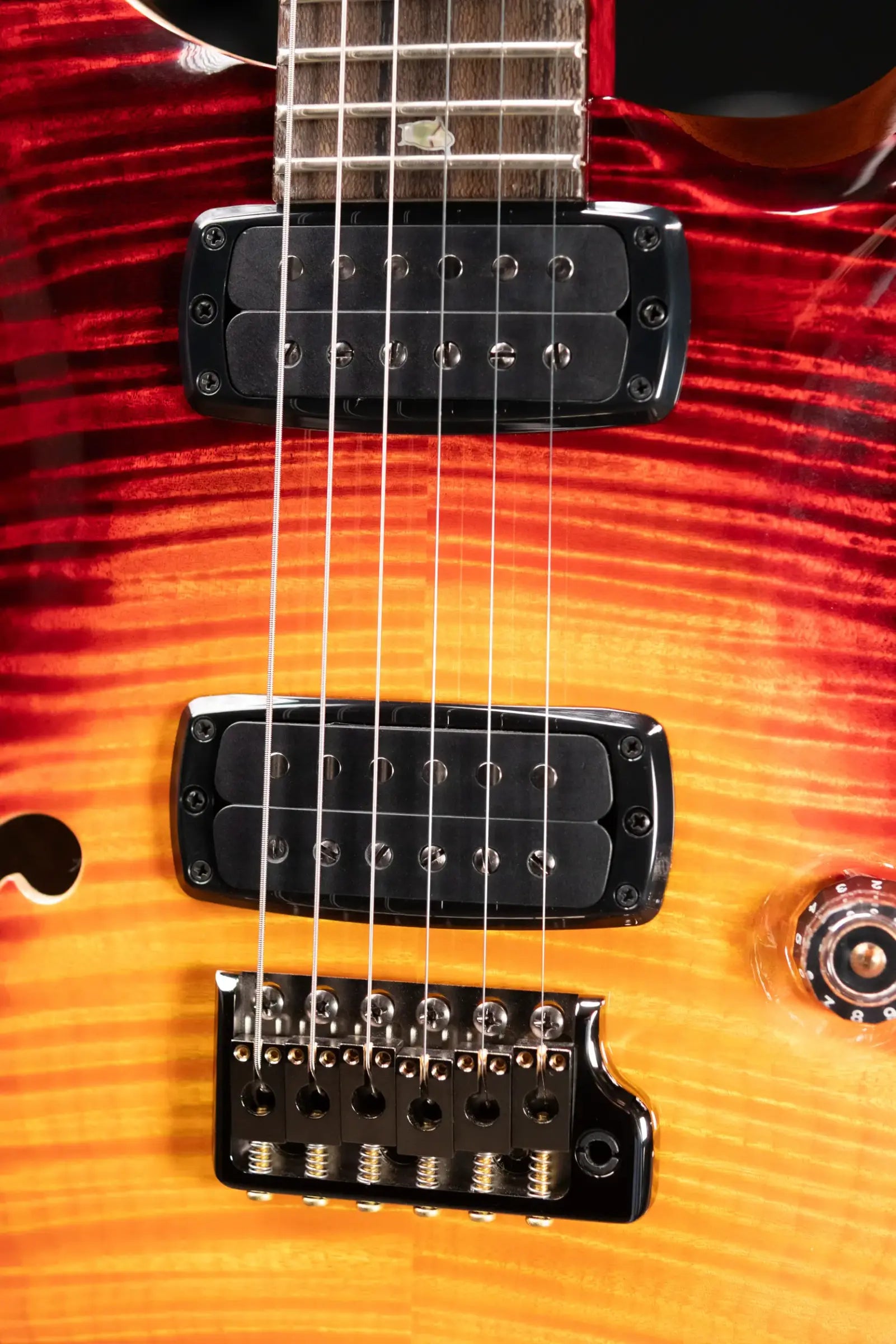 PRS Private Stock Custom 24-08 Semi-Hollow Electric Guitar Dragon's Breath Glow with Hardshell Case - Used