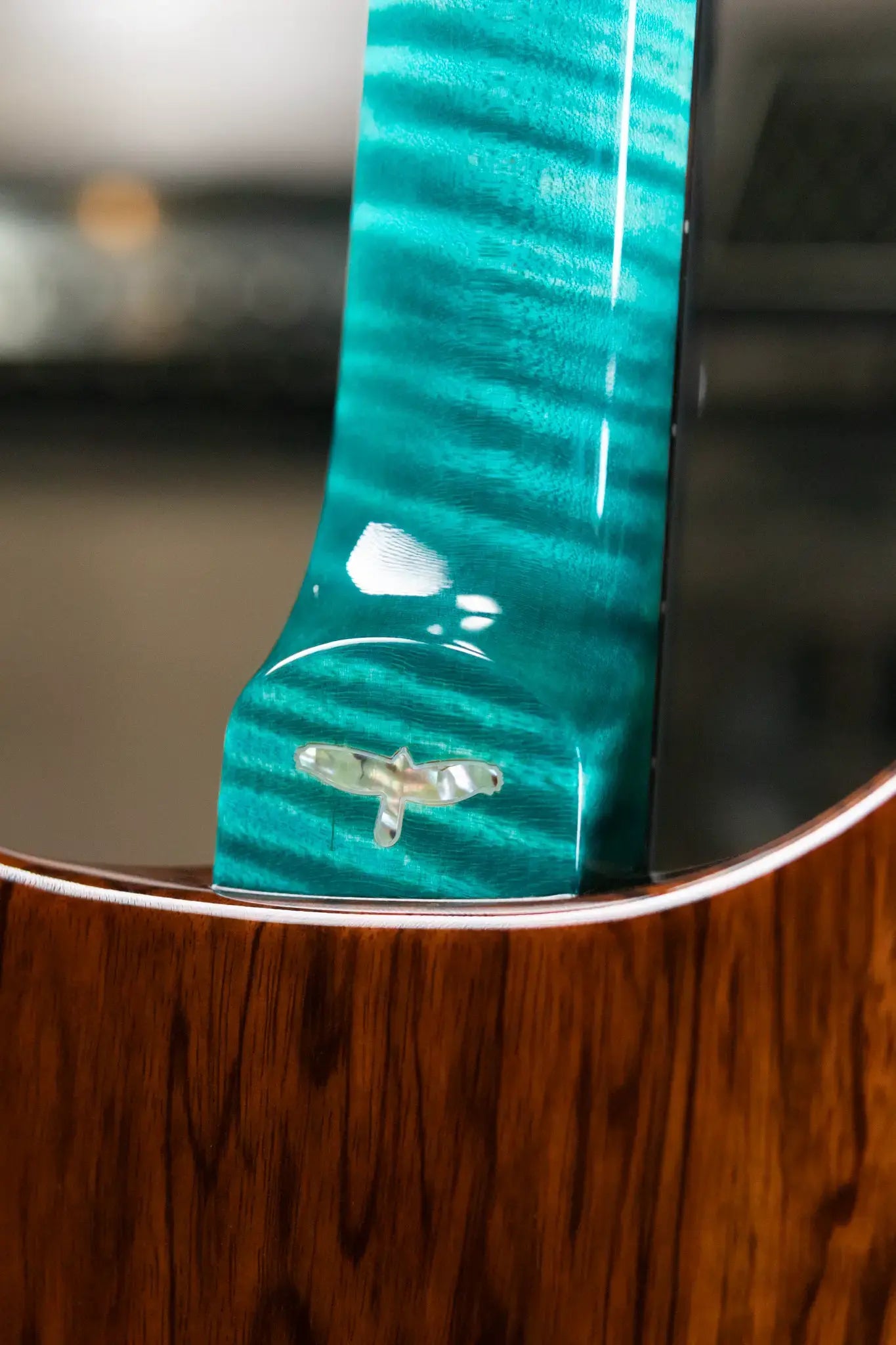 PRS Private Stock Custom 24-08 Semi-Hollow Electric Guitar - Bahamian Blue Glow with Hardshell Case