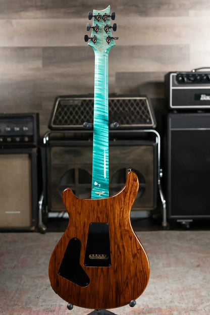 PRS Private Stock Custom 24-08 Semi-Hollow Electric Guitar - Bahamian Blue Glow with Hardshell Case