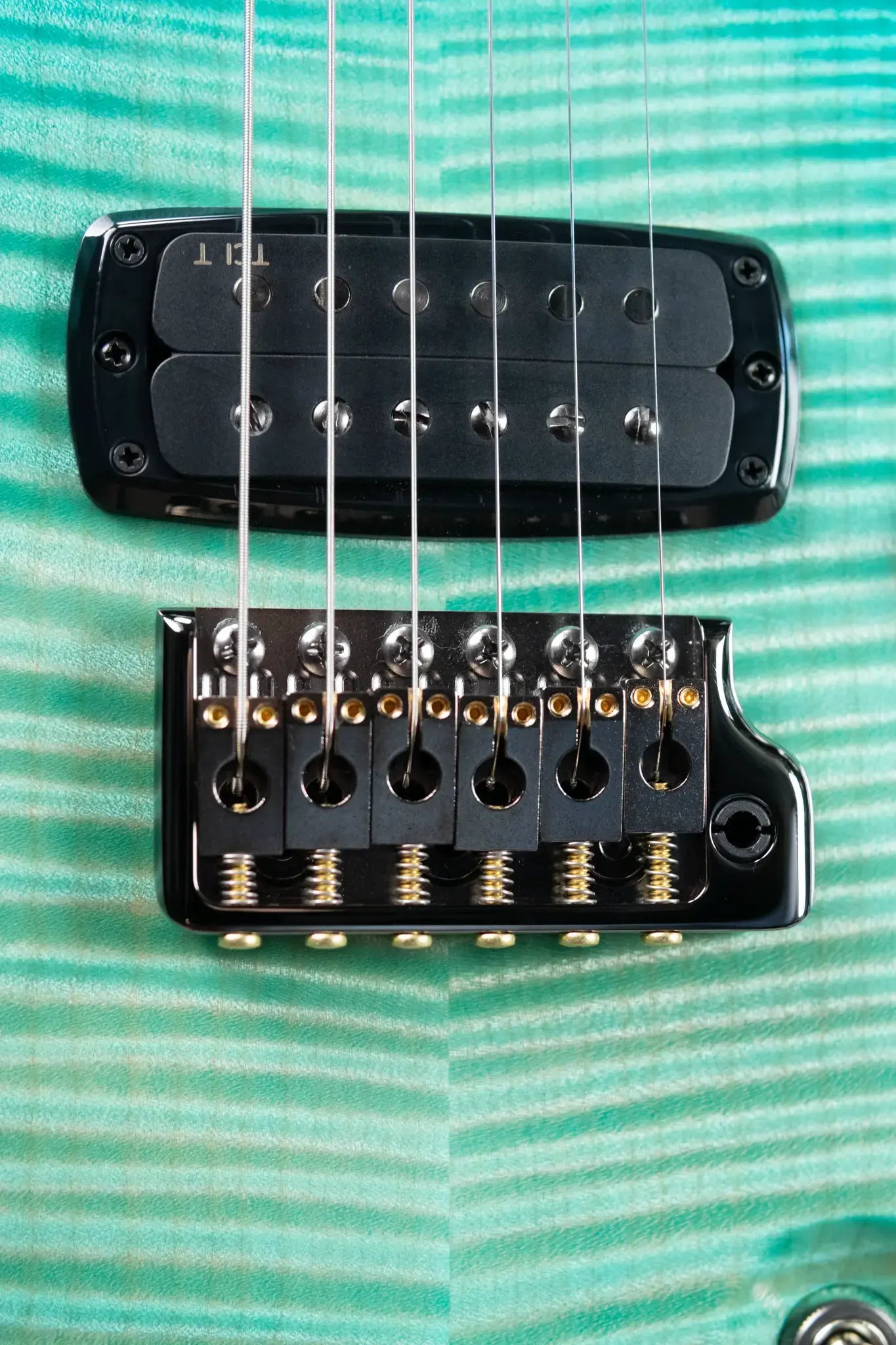 PRS Private Stock Custom 24-08 Semi-Hollow Electric Guitar - Bahamian Blue Glow with Hardshell Case