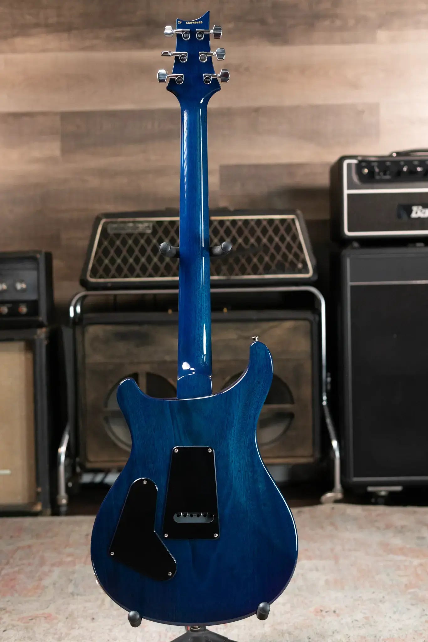 PRS S2 Custom 24 Electric Guitar - Faded Gray/Black Blue Burst with Gig Bag