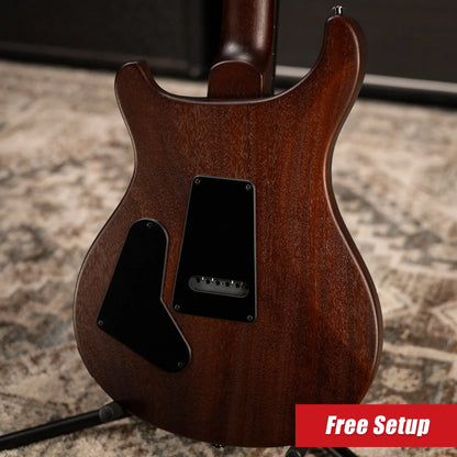 PRS S2 LTD Edition Custom 24-08 Poplar Burl Top Electric Guitar - Satin Black Gold Burst with Gig Bag