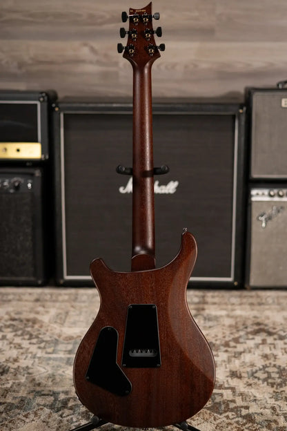 PRS S2 LTD Edition Custom 24-08 Poplar Burl Top Electric Guitar - Satin Black Gold Burst with Gig Bag