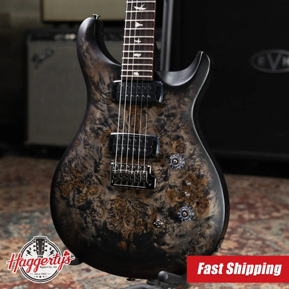 PRS S2 LTD Edition Custom 24-08 Poplar Burl Top Electric Guitar - Satin Charcoal Burst with Gig Bag