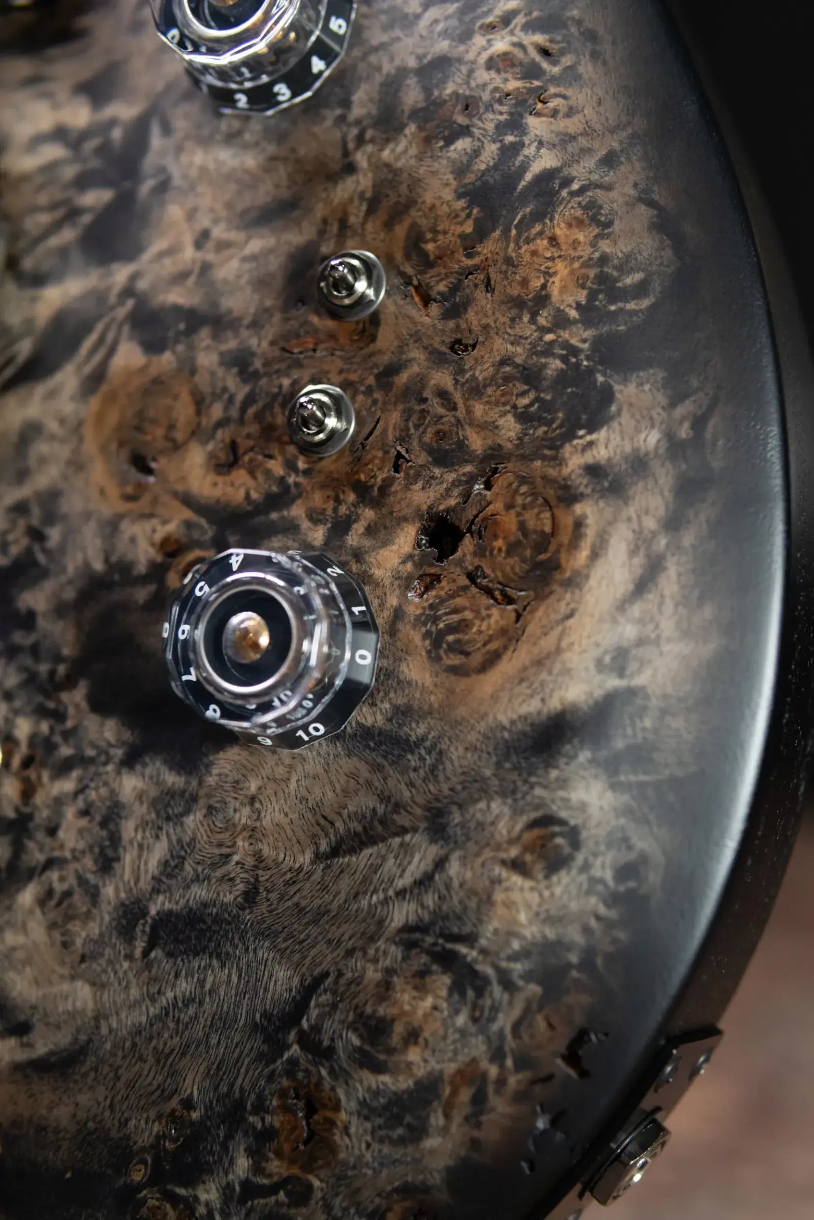 PRS S2 LTD Edition Custom 24-08 Poplar Burl Top Electric Guitar - Satin Charcoal Burst with Gig Bag