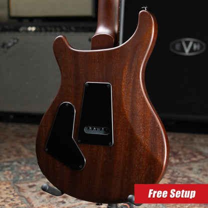 PRS S2 LTD Edition Custom 24 Poplar Burl Top Electric Guitar - Satin Black Gold Burst with Gig Bag