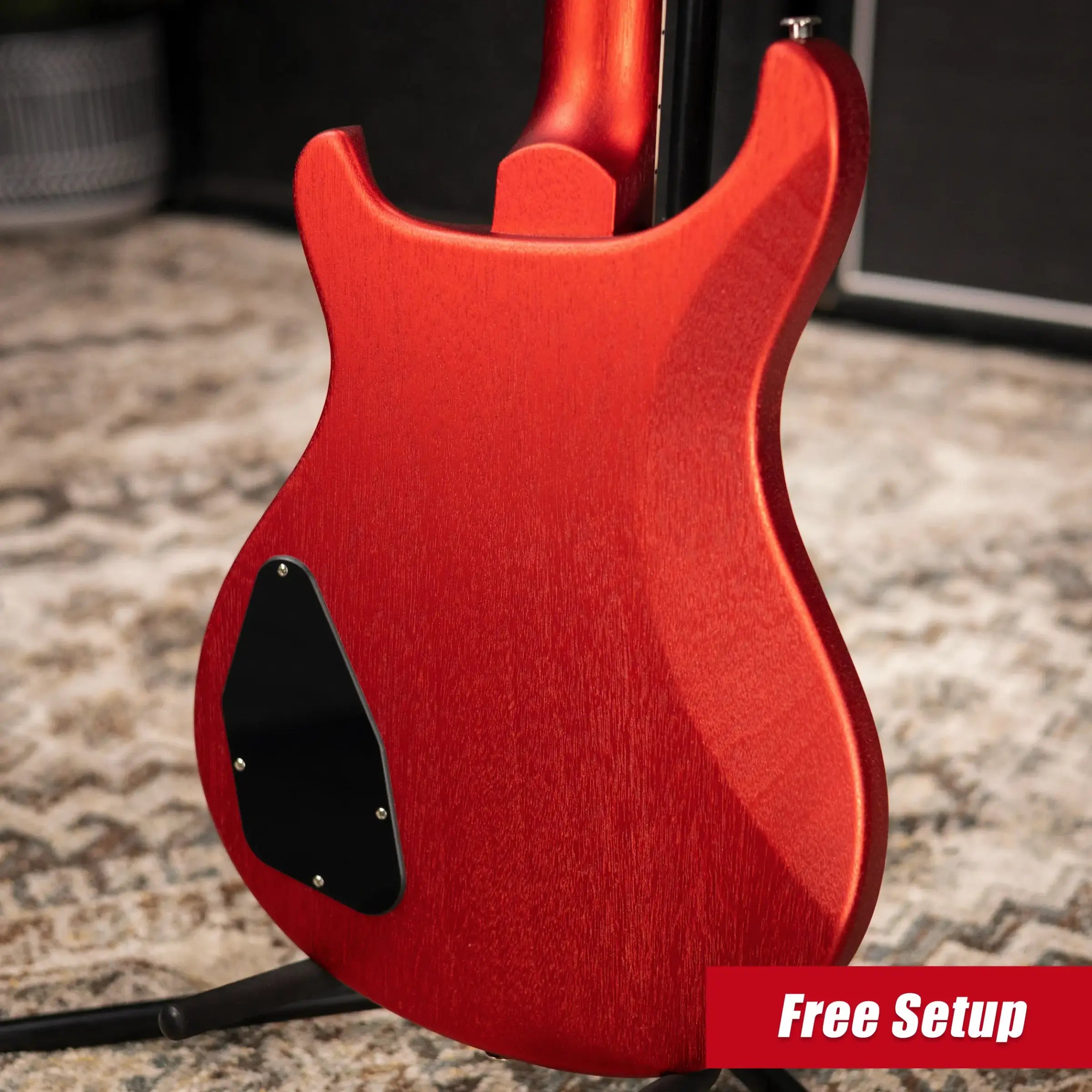 PRS S2 McCarty 594 Thinline Satin Electric Guitar - Red Apple Metallic with Gig Bag