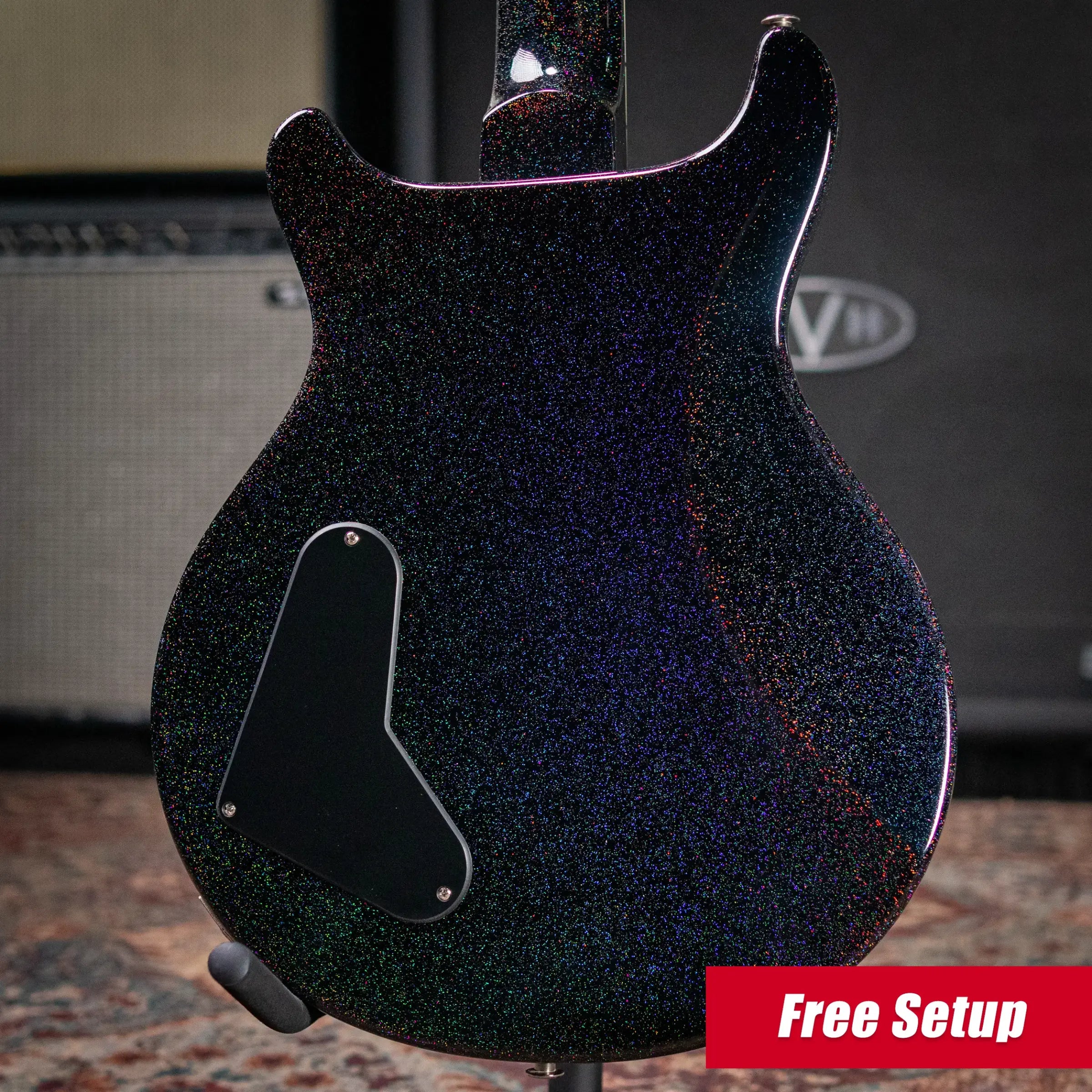 PRS S2 Mira 594 Electric Guitar - Black Rainbow Holoflake with Gig Bag