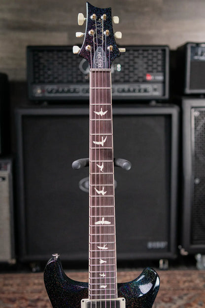 PRS S2 Mira 594 Electric Guitar - Black Rainbow Holoflake with Gig Bag