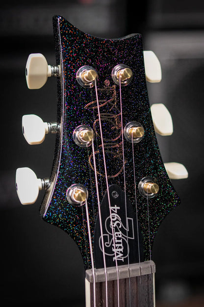 PRS S2 Mira 594 Electric Guitar - Black Rainbow Holoflake with Gig Bag