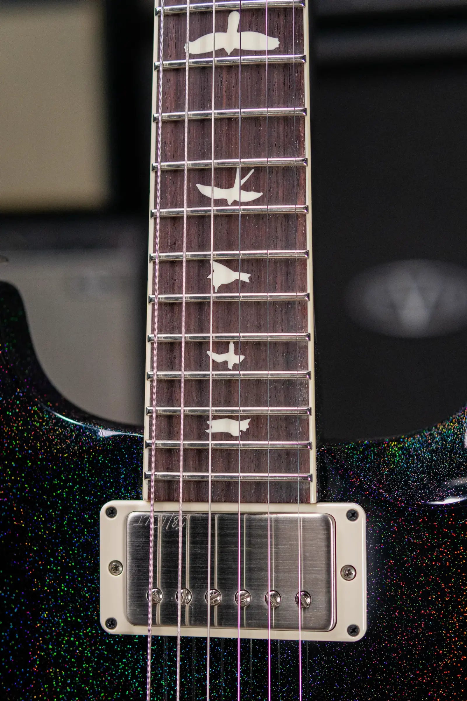 PRS S2 Mira 594 Electric Guitar - Black Rainbow Holoflake with Gig Bag
