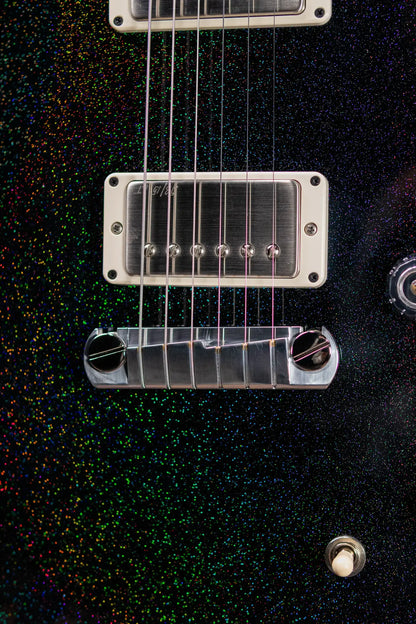 PRS S2 Mira 594 Electric Guitar - Black Rainbow Holoflake with Gig Bag