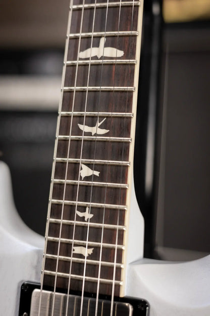 PRS S2 Mira 594 Satin Electric Guitar - Pearl White with Gig Bag