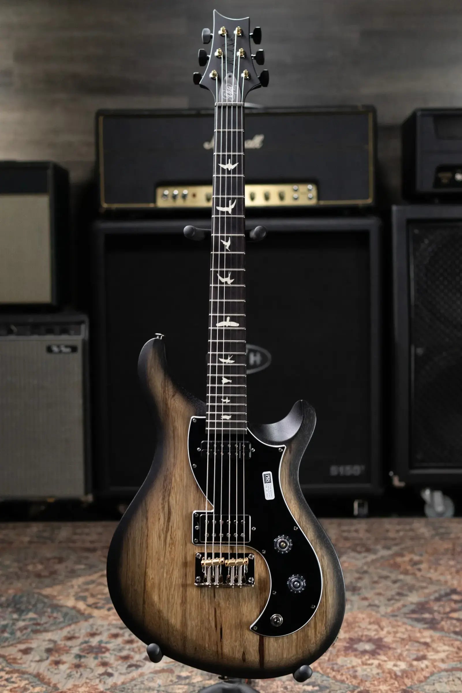 PRS S2 Vela Black Limba Limited Edition Electric Guitar - Natural Smokeburst with Gig Bag