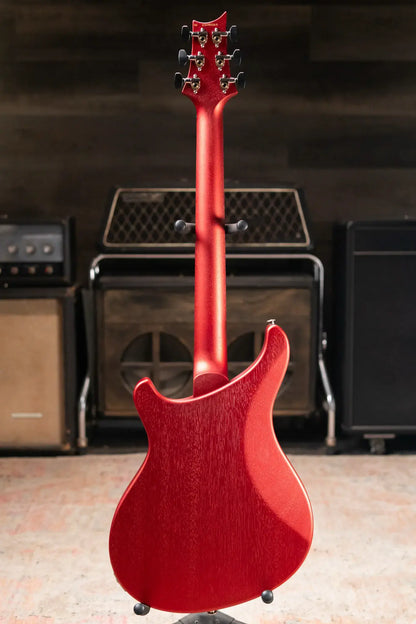 PRS S2 Vela Semi-Hollow Satin Electric Guitar - Red Apple Metallic with Gig Bag