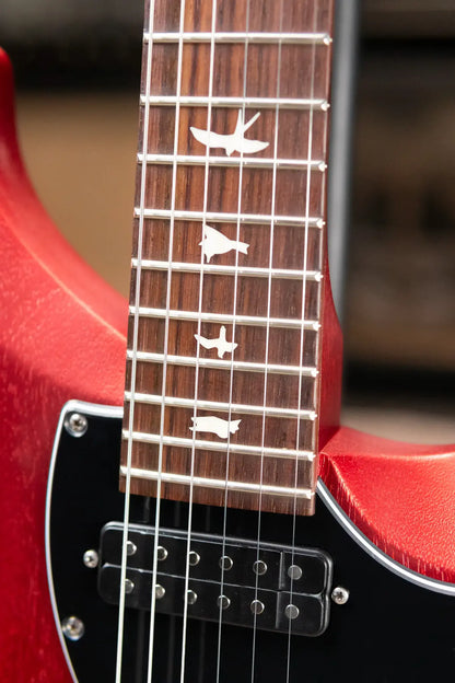 PRS S2 Vela Semi-Hollow Satin Electric Guitar - Red Apple Metallic with Gig Bag