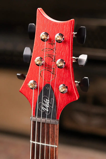 PRS S2 Vela Semi-Hollow Satin Electric Guitar - Red Apple Metallic with Gig Bag