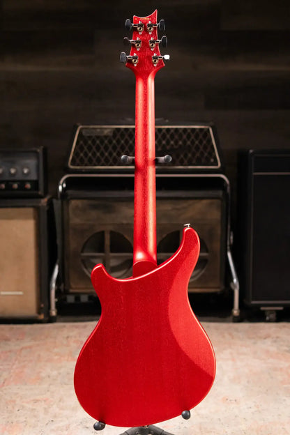 PRS S2 Vela Semi-Hollow Satin Electric Guitar - Red Apple Metallic with Gig Bag