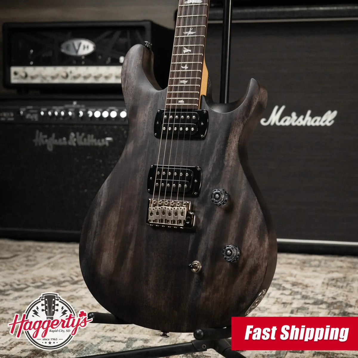 PRS SE 24 Satin Electric Guitar - Charcoal with Gig Bag