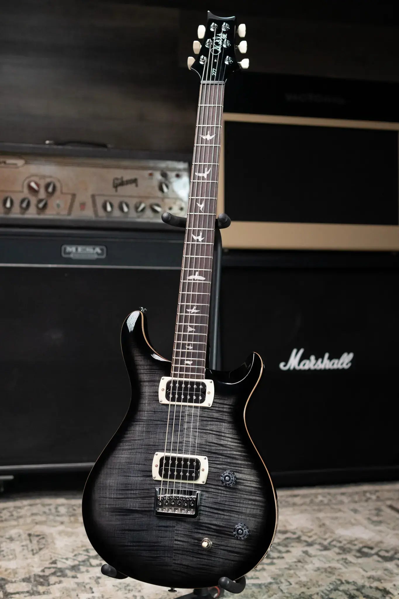 PRS SE 277 Baritone Electric Guitar - Charcoal Burst with Gig Bag