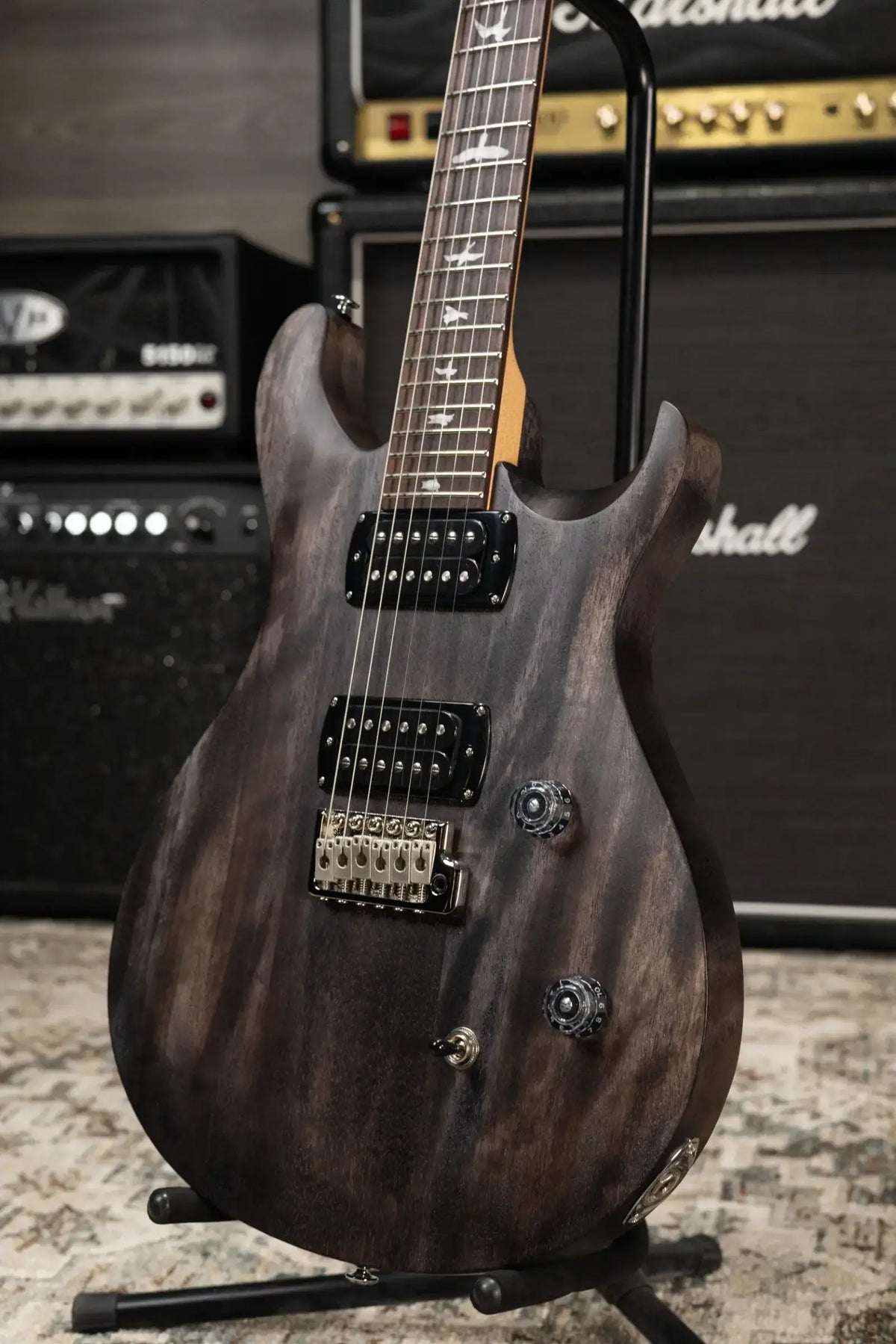 PRS SE CE 24 Satin Electric Guitar - Charcoal with Gig Bag