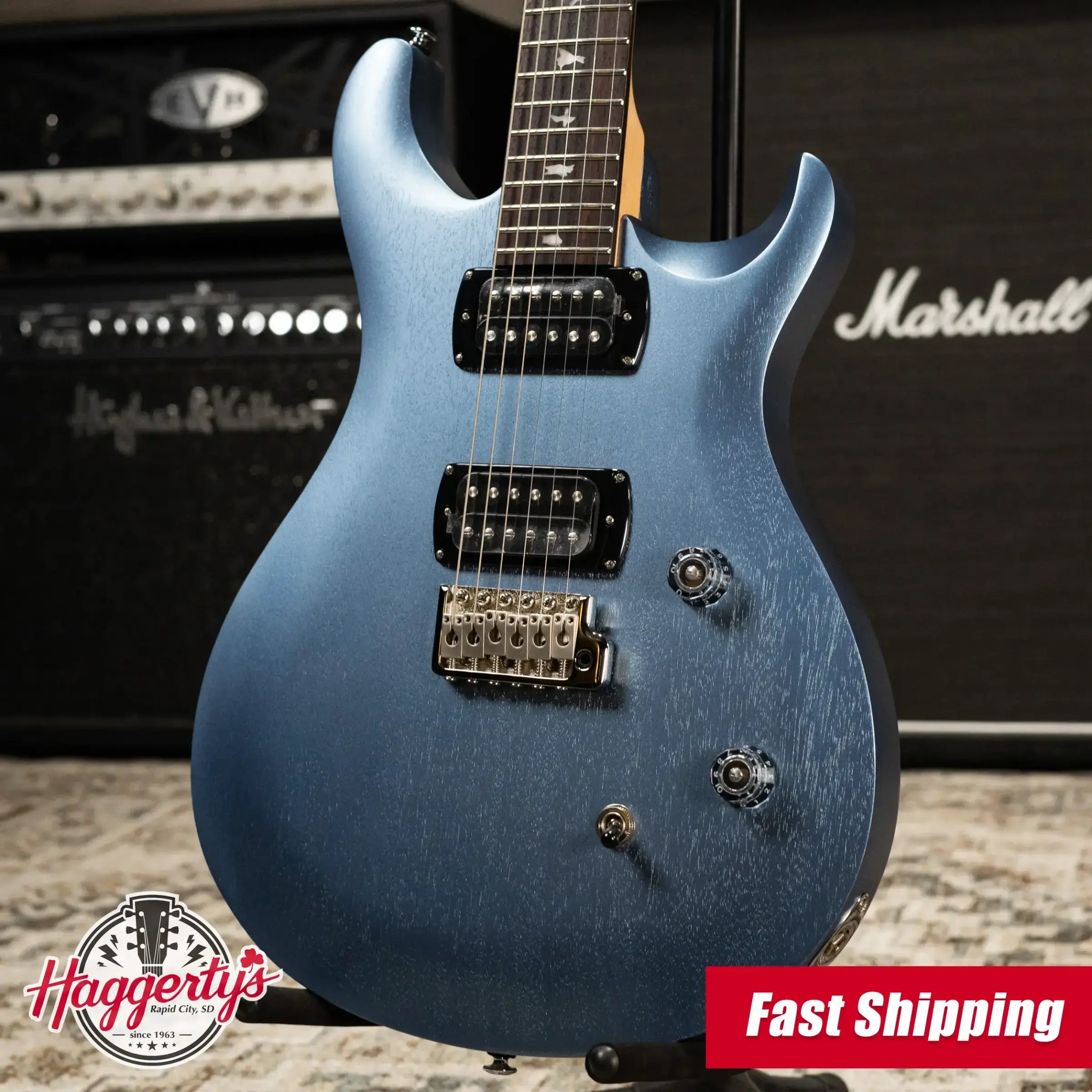PRS SE CE 24 Solid Body Electric Guitar - Ice Blue Metallic with Gig Bag