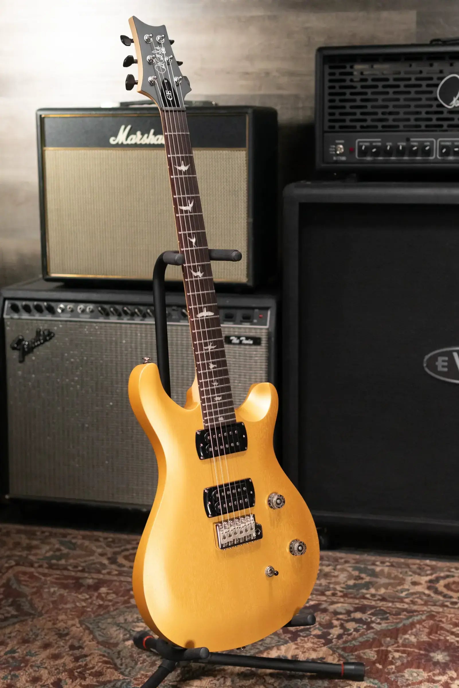 PRS SE CE 24 Solid Body Electric Guitar - Metallic Gold Stain with Gig Bag
