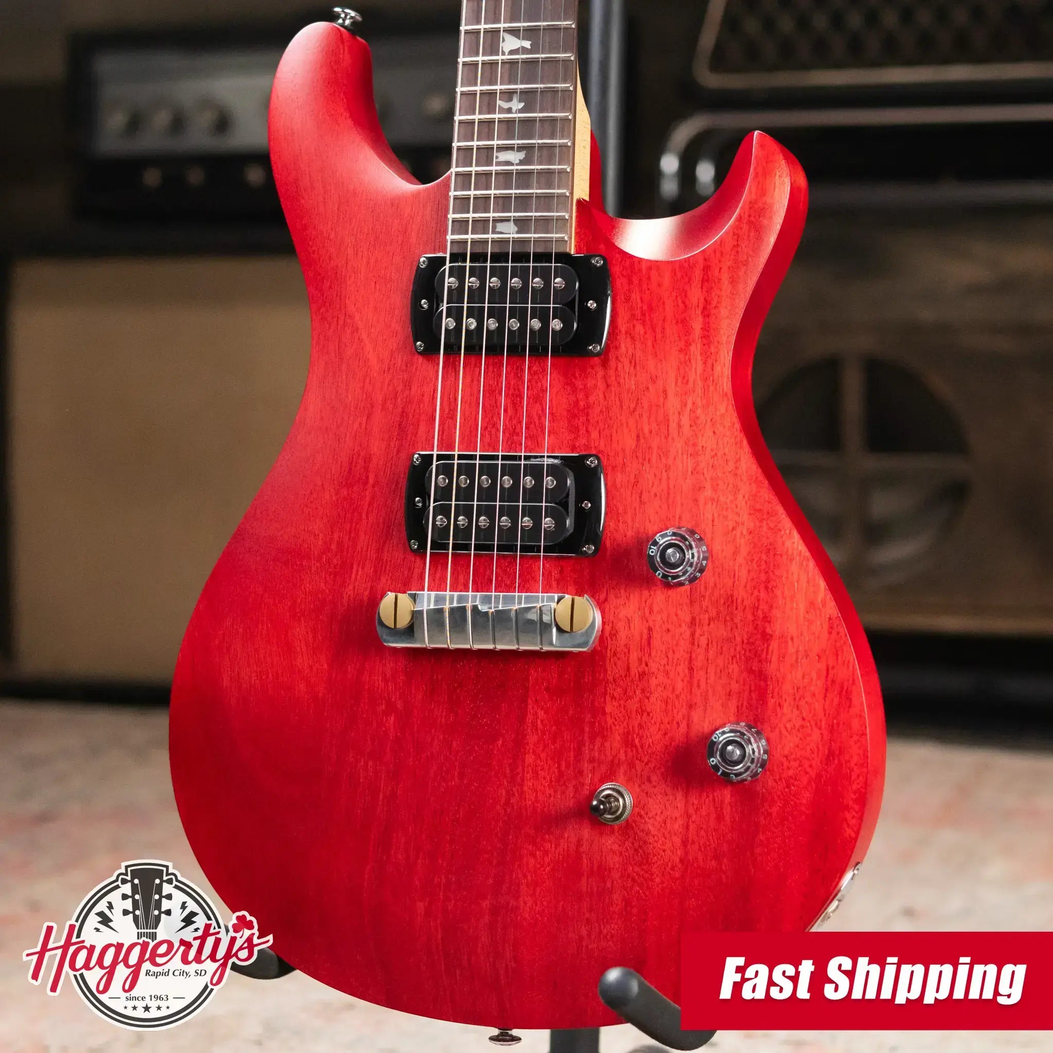 PRS SE CE 24 Solid Body Electric Guitar - Vintage Cherry with Gig Bag