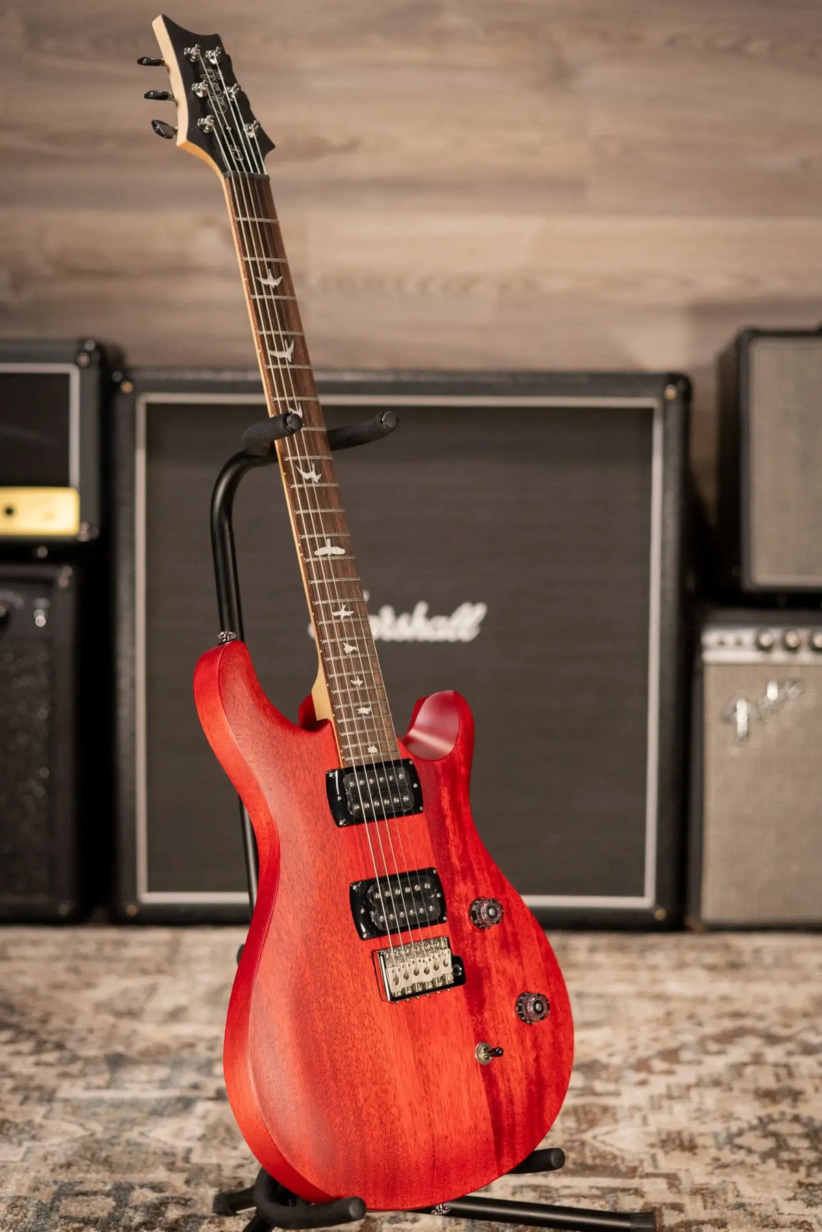 PRS SE CE 24 Solid Body Electric Guitar - Vintage Cherry with Gig Bag