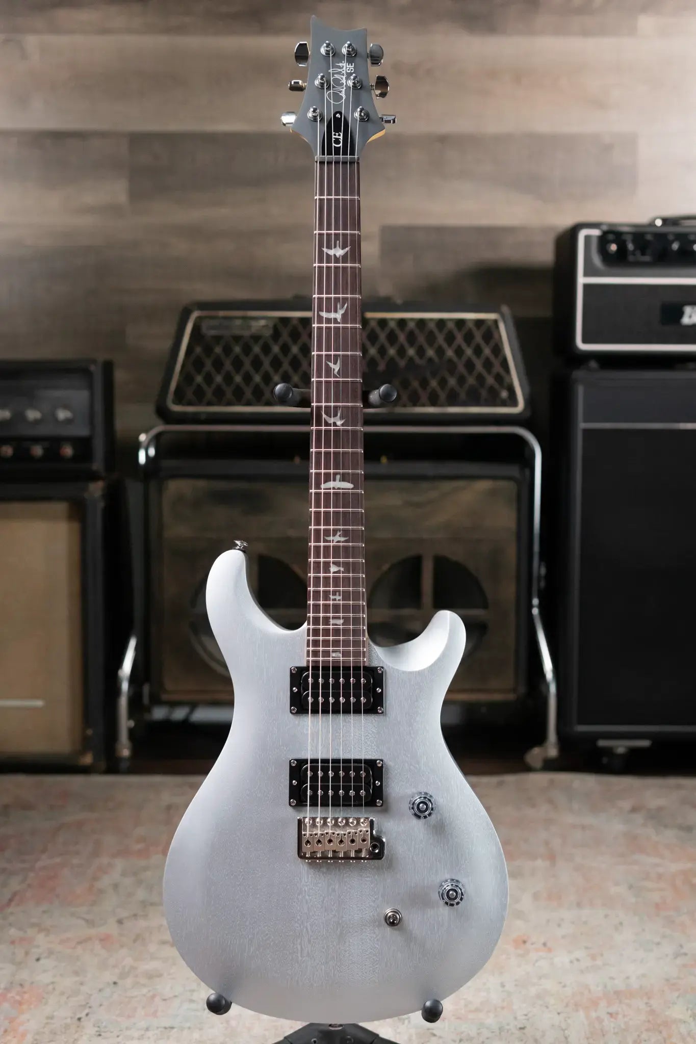 PRS SE CE 24 Standard Satin - Metallic Silver with Gig Bag