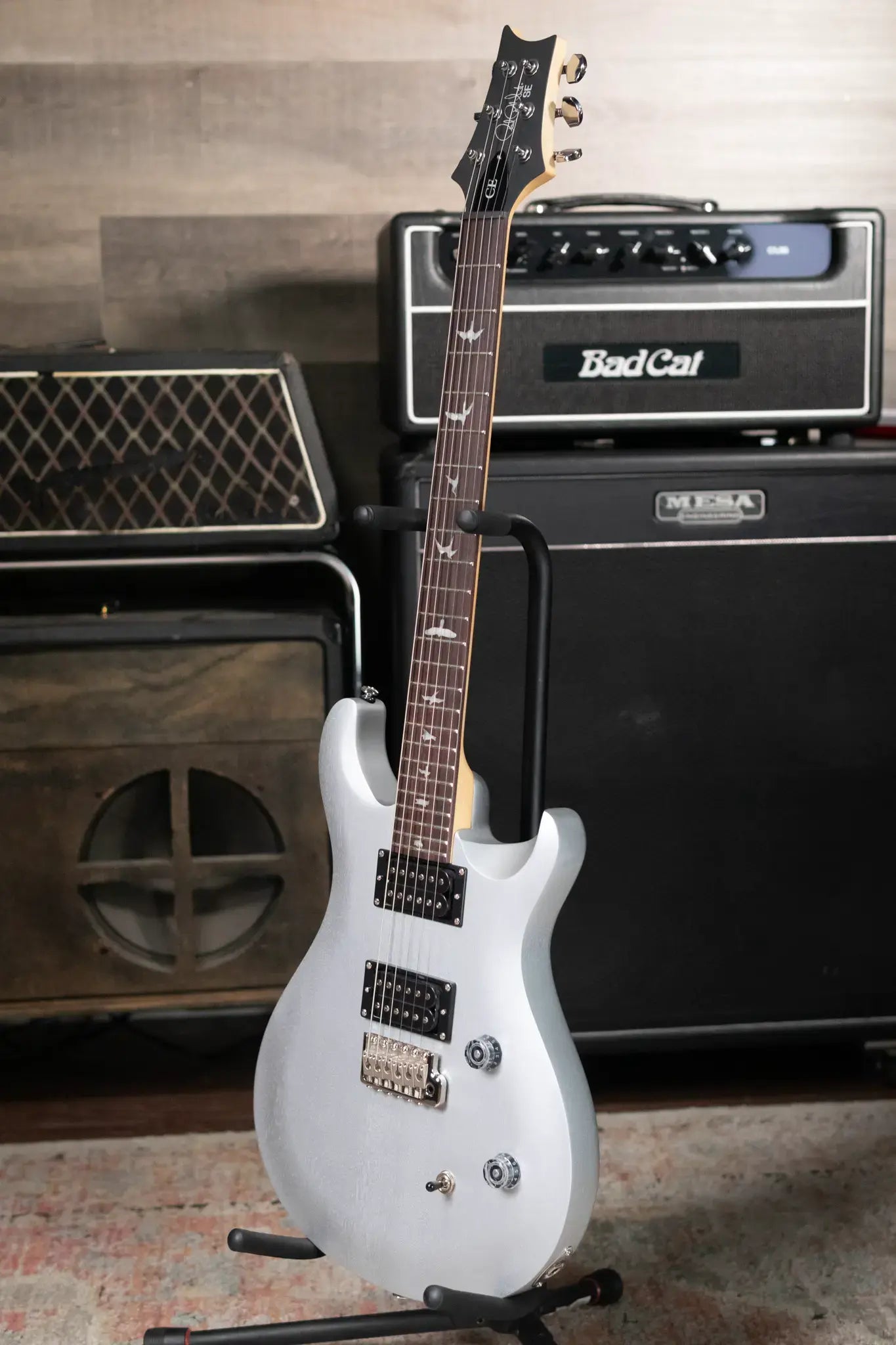 PRS SE CE 24 Standard Satin - Metallic Silver with Gig Bag