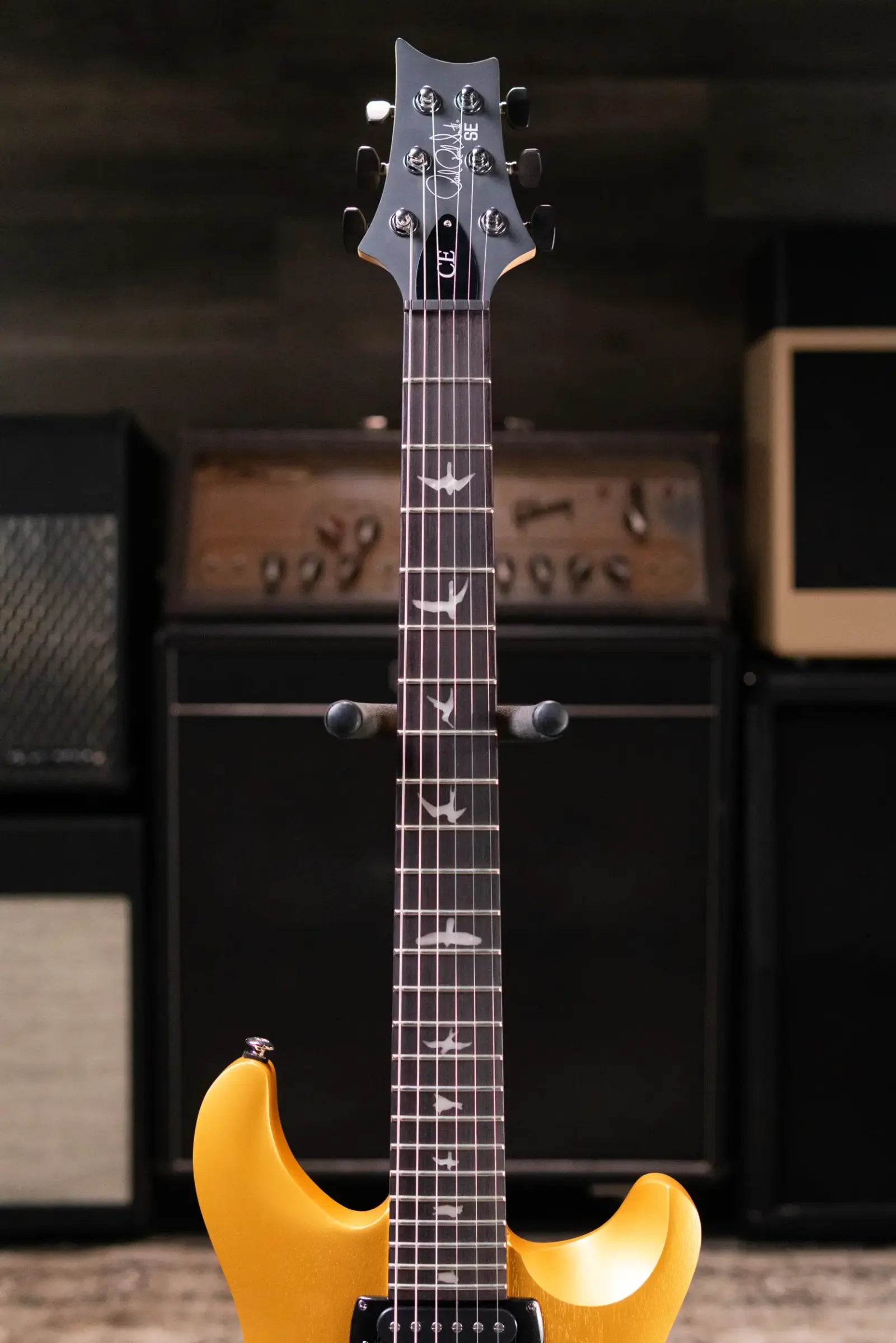 PRS SE CE 24 Standard Stoptail Electric Guitar - Metallic Gold Satin with Gig Bag