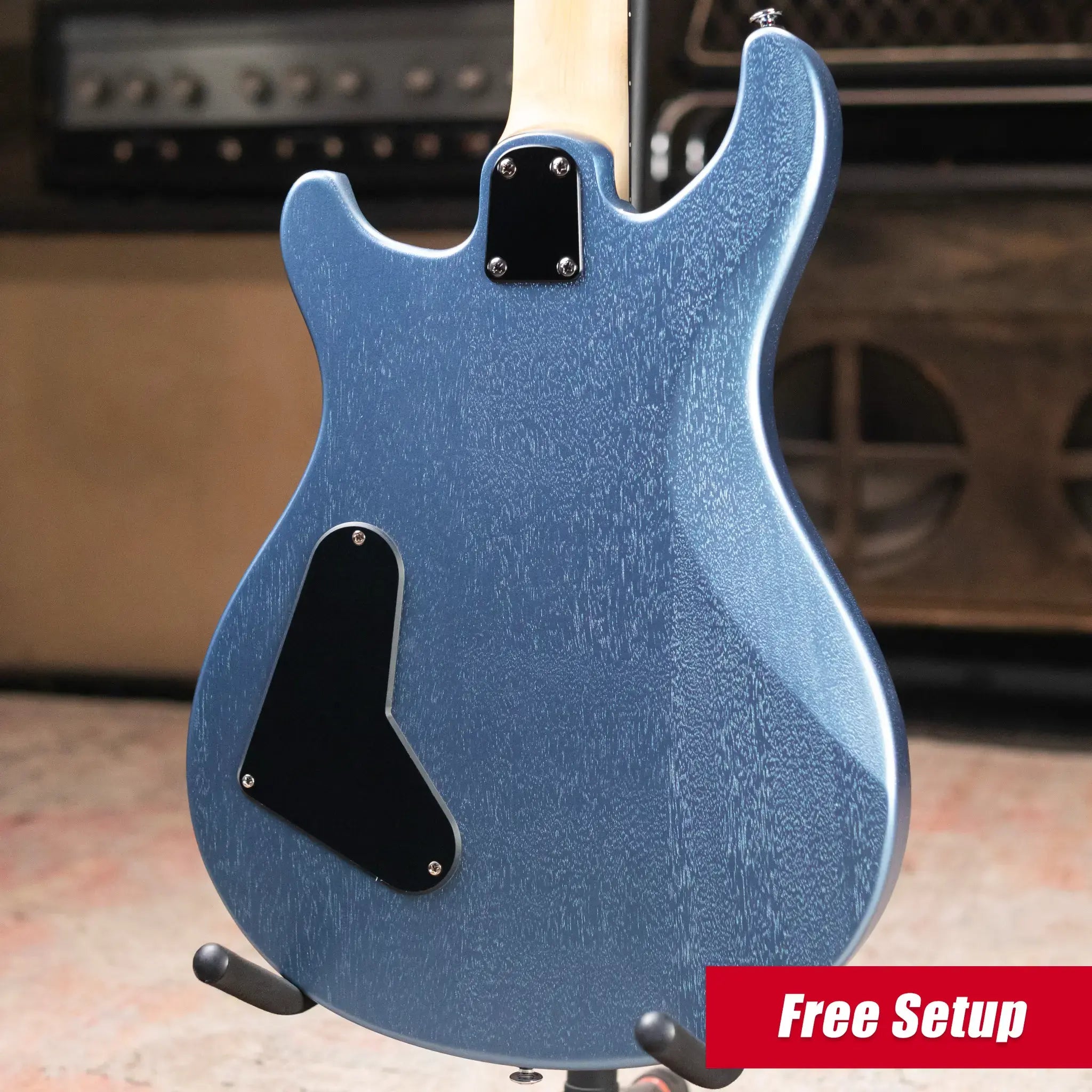 PRS SE CE 24 Standard Stoptail Satin Electric Guitar - Ice Blue Metallic with Gig Bag