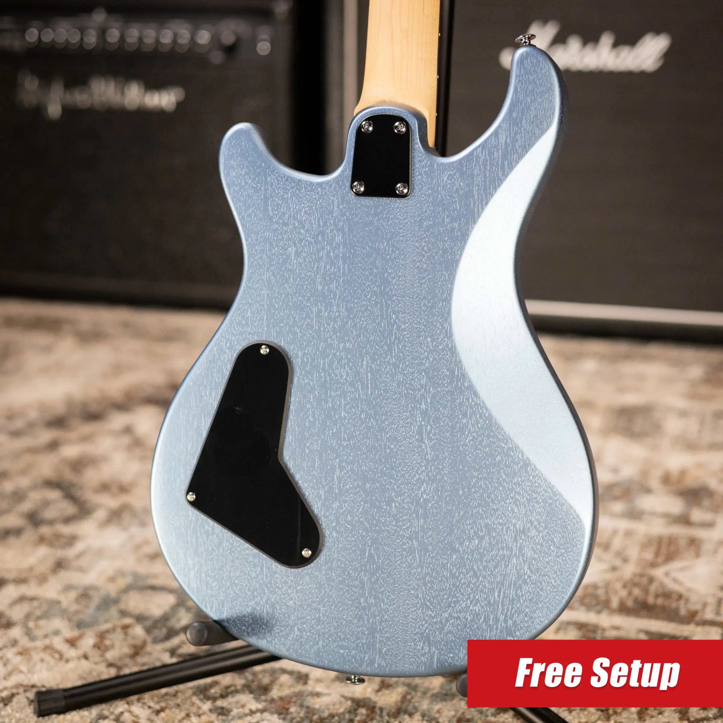 PRS SE CE 24 Standard Stoptail Satin Electric Guitar - Ice Blue Metallic with Gig Bag
