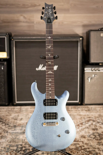 PRS SE CE 24 Standard Stoptail Satin Electric Guitar - Ice Blue Metallic with Gig Bag