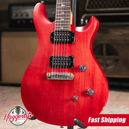 PRS SE CE 24 Standard Stoptail Satin Electric Guitar - Vintage Cherry with Gig Bag