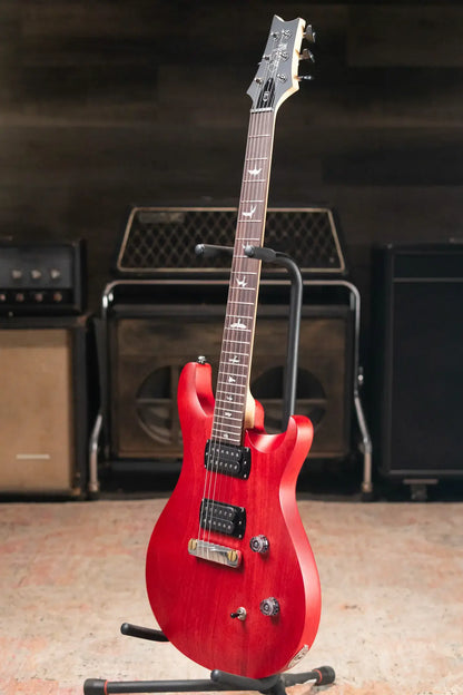 PRS SE CE 24 Standard Stoptail Satin Electric Guitar - Vintage Cherry with Gig Bag