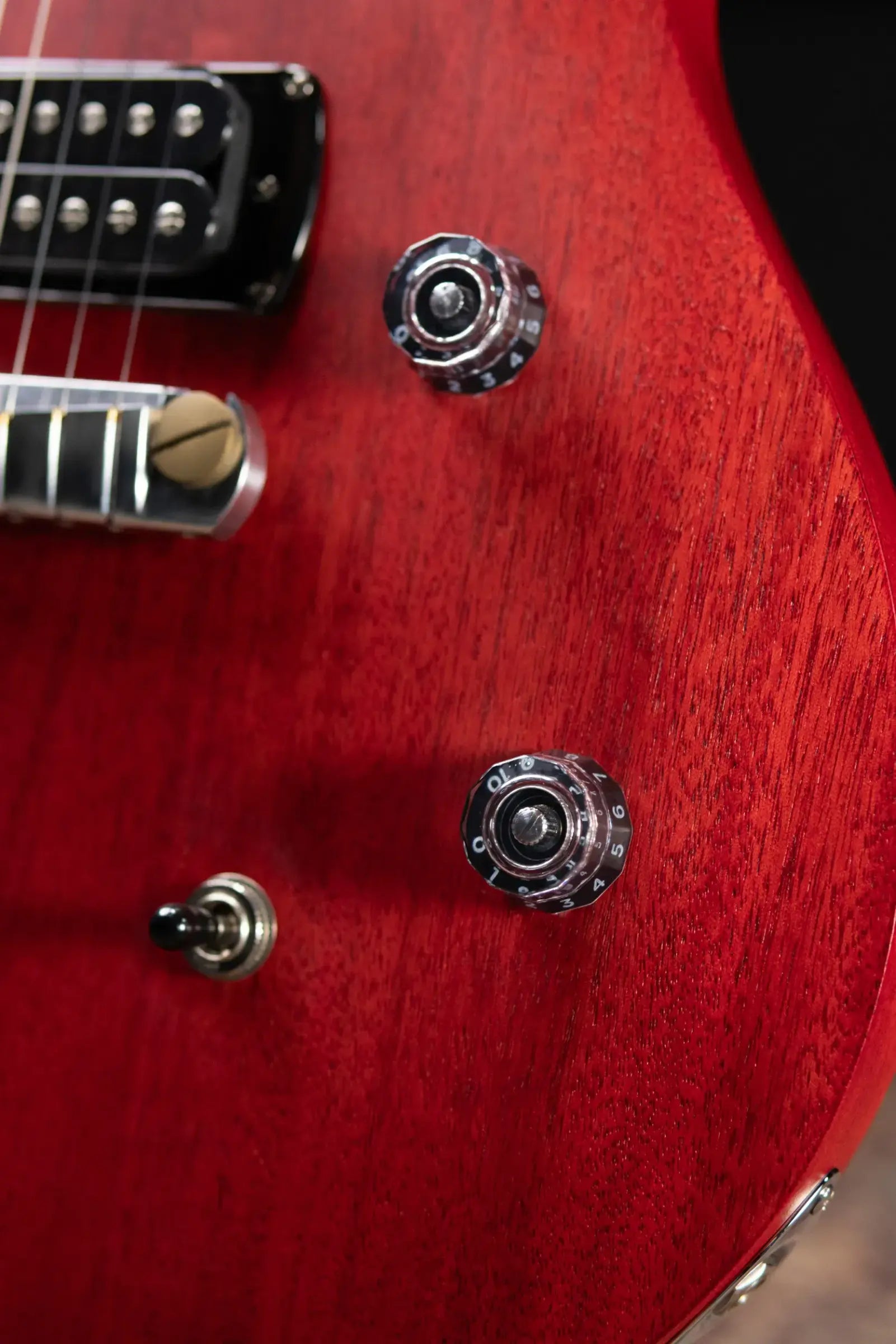 PRS SE CE 24 Standard Stoptail Satin Electric Guitar - Vintage Cherry with Gig Bag - Floor Model