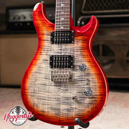 PRS SE Custom 24-08 Electric Guitar - Charcoal Cherry Burst with Gig Bag