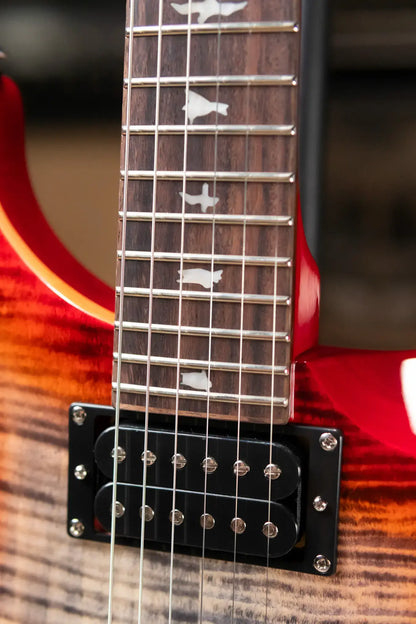 PRS SE Custom 24-08 Electric Guitar - Charcoal Cherry Burst with Gig Bag