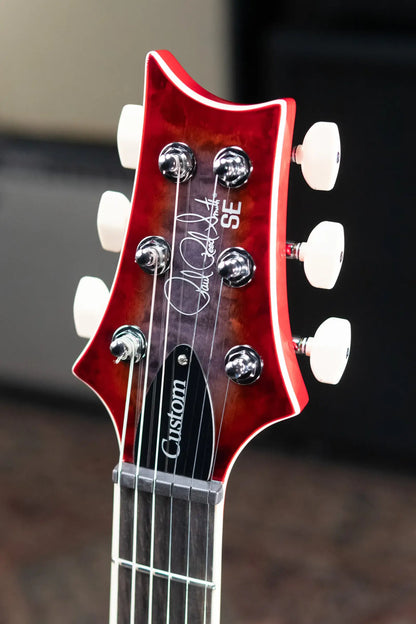 PRS SE Custom 24-08 Electric Guitar - Charcoal Cherry Burst with Gig Bag