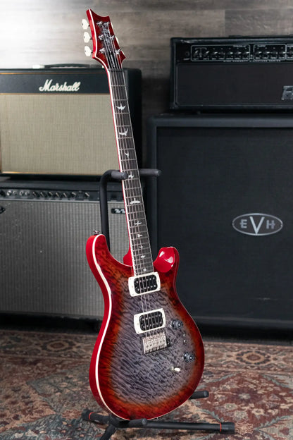 PRS SE Custom 24-08 Electric Guitar - Charcoal Cherry Burst with Gig Bag