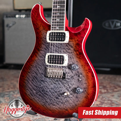 PRS SE Custom 24-08 Electric Guitar - Charcoal Cherry Burst with Gig Bag