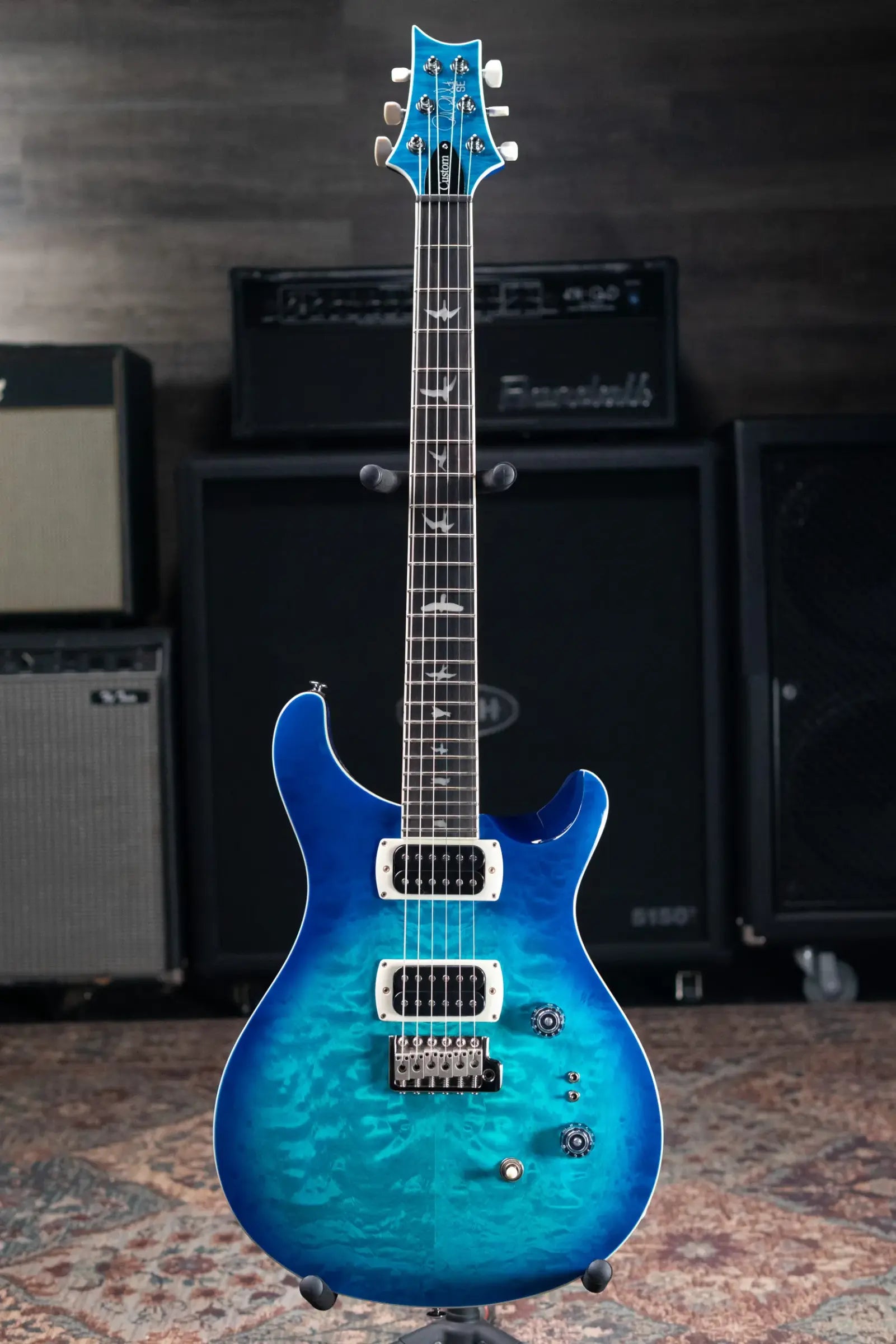 PRS SE Custom 24-08 Electric Guitar - Lake Blue with Gig Bag