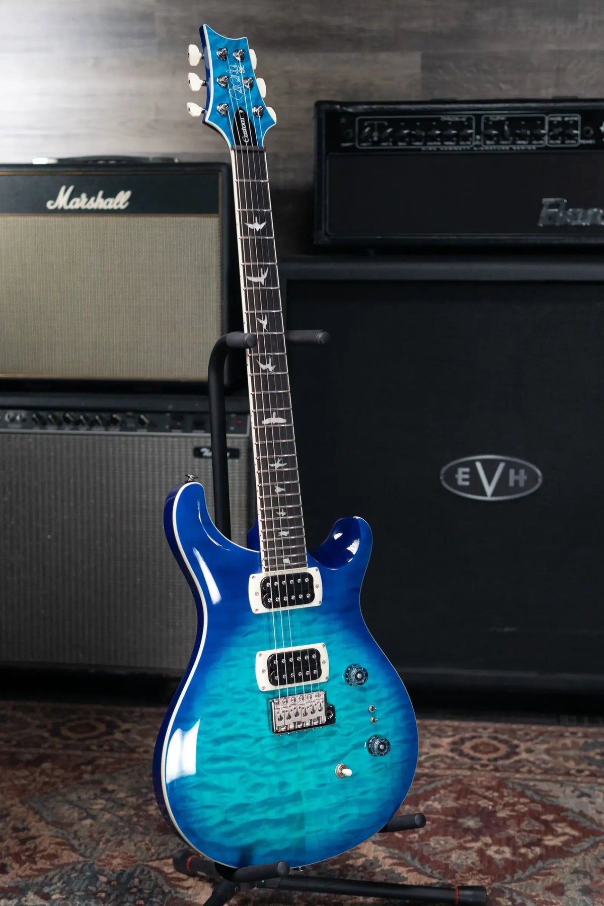PRS SE Custom 24-08 Electric Guitar - Lake Blue with Gig Bag