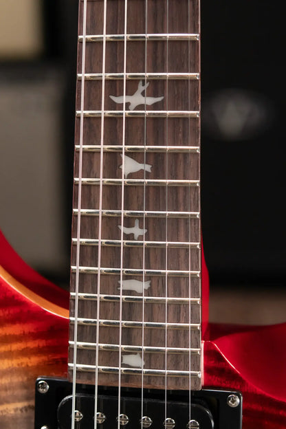 PRS SE Custom 24-08 Solid Body Electric Guitar - Charcoal Cherry Burst with Gig Bag