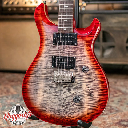 PRS SE Custom 24 - Charcoal Cherry Burst with Gig Bag