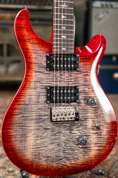 PRS SE Custom 24 - Charcoal Cherry Burst with Gig Bag